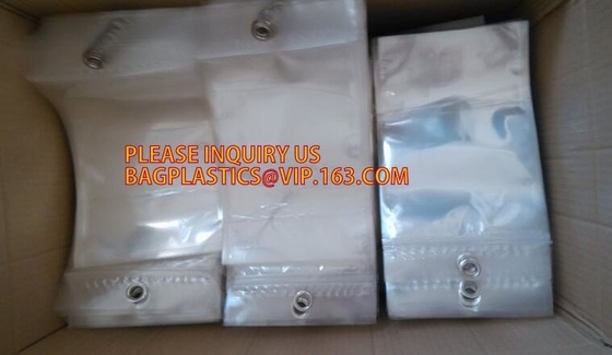 k resealable plastic packaging bags for clothes, PE / PE / PP plastic zipper plastic bags for clothes, hanger hook