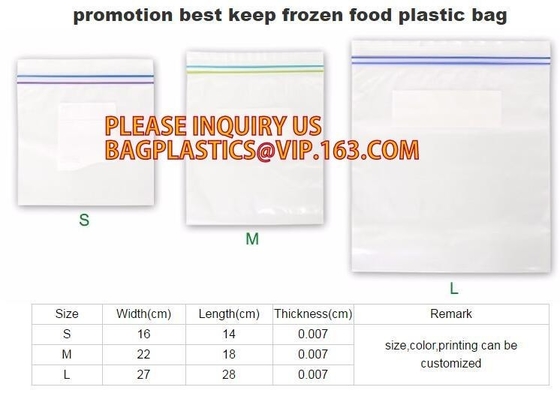 Recloseable k PE bags/ LDPE material Medicine zipper bag/ clear PE pouch, Heavy duty LDPE double-track zipper pac
