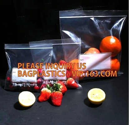 resealable custom food package freezer double track k bag, big zippers transparent bag double track zipper with te