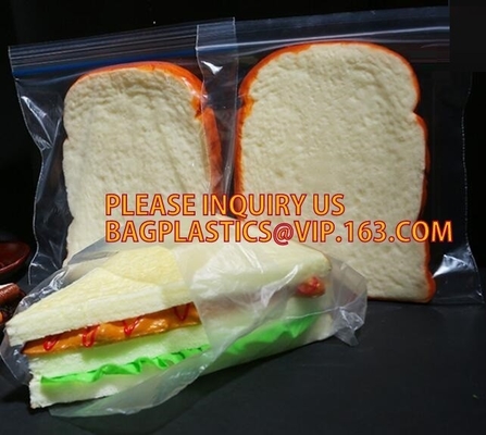 Color box packing 50 count custom LDPE clear reclosable plastic k bag, zipper bag with red line on the top, bageas