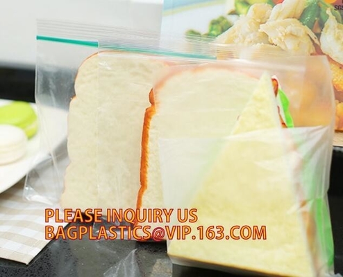 Color box packing 50 count custom LDPE clear reclosable plastic k bag, zipper bag with red line on the top, bageas