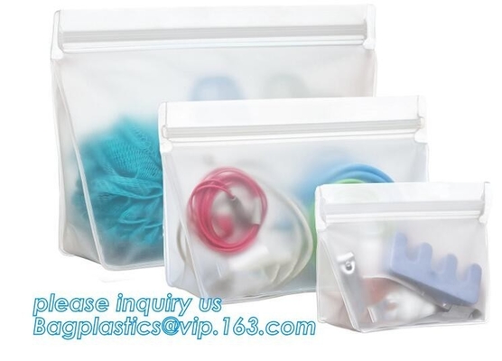 ReZip Seal Reusable Storage Bag PEVA food/snack/lunch storage bag, Reusable zip seal leakproof peva food snack storage b