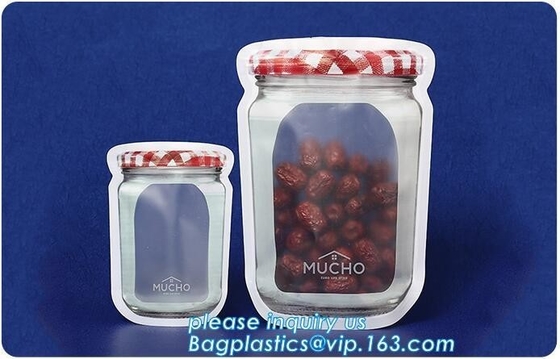 Resealable three -side sealed Aluminum Foil Zip Lock Bag/Food Moisture-proof k Pouch with Custom Logo, bagease