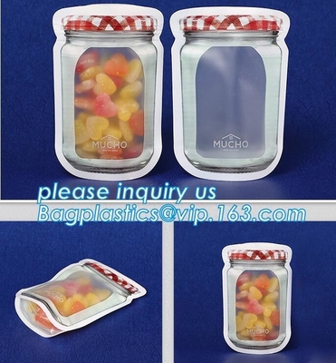 Resealable three -side sealed Aluminum Foil Zip Lock Bag/Food Moisture-proof k Pouch with Custom Logo, bagease