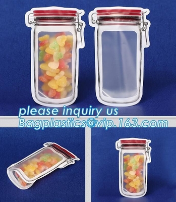 Resealable three -side sealed Aluminum Foil Zip Lock Bag/Food Moisture-proof k Pouch with Custom Logo, bagease