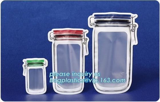 Resealable three -side sealed Aluminum Foil Zip Lock Bag/Food Moisture-proof k Pouch with Custom Logo, bagease