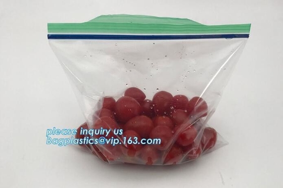 custom products food grade clear matte stand up  storage bags food safe plastic storage bags, grip seal bags, grip
