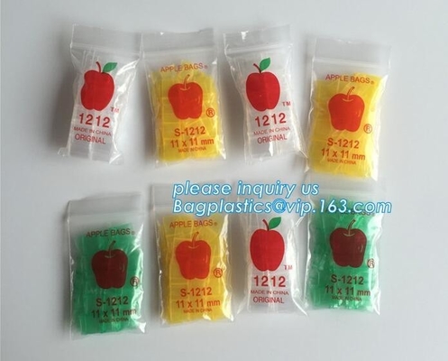 1515 mini apple k bags, apple baggies printed mini k bag with different size from china supplier, minigrip
