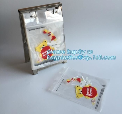 Transparent custom printed resealable Clear Plastic Wicket PE Bag For Parcel Plastic packaging, bagplastics, bagease pac