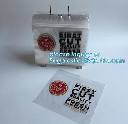 Custom Design Deli Saddle Zip Lock Bag, Virgin LDPE Reclosable Plastic k saddle bag deli bag with Printed Logo for