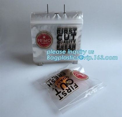 Custom Design Deli Saddle Zip Lock Bag, Virgin LDPE Reclosable Plastic k saddle bag deli bag with Printed Logo for