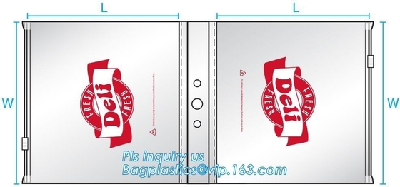 LDPE seal top deli saddle pack saddle k bags for fresh, Deli bag, saddle zip lock bag, Food Grade Grip Seal Deli S