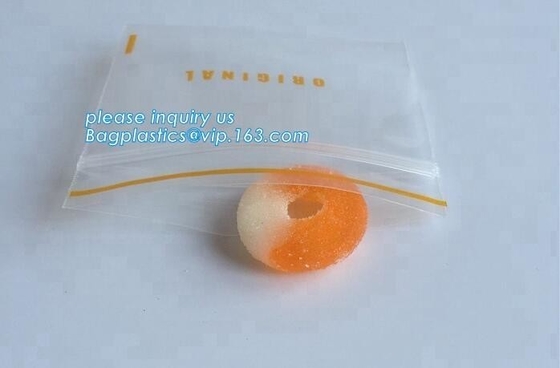 Plastic Custom Printed k Plastic Bags  Bag For Packing Spare Part, yellow line, red line, red zip, yellow zi