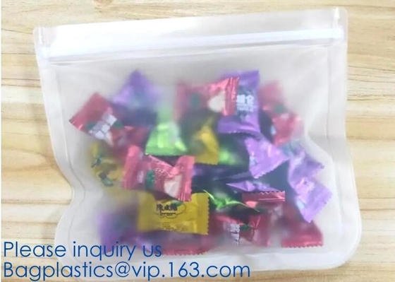 Large Reusable Vacuum Zipper Preservation Freezer sandwich k Cooking Fresh Zip Silicone Food Storage Bags With Tim