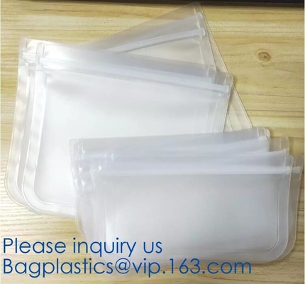 Kitchen Reusable Storage Silicone Food Fresh Bag with free hand baggy rack,preservation food fresh vacuum storage bag wa