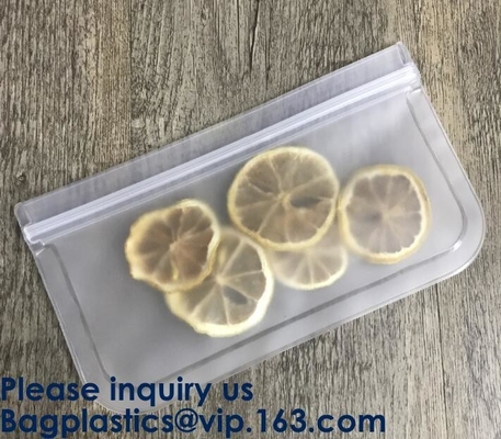 PEVA Snack Food Packaging 5pcs Set Pack Food Snack Storage PEVA k Reusable Peva Food Storage Zip Seal Sandwich Sna