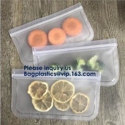5pcs Set Pack Food Snack Storage PEVA k Reusable Peva Food Storage Zip Seal Sandwich Snack Bag, Bagease Bagplastic