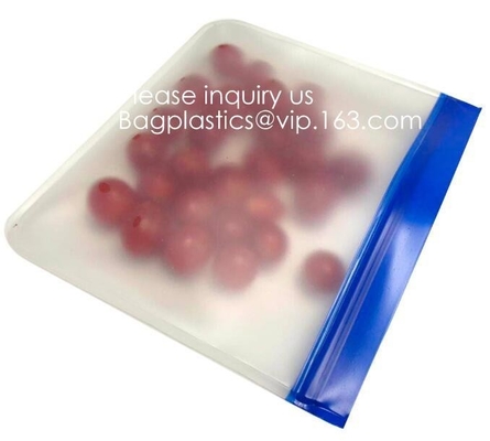Recyclable Custom Size Sandwich And Snack Peva Zip Lock Stand Bags,Biodegradable PEVA Plastic Sandwich Snack k Sto