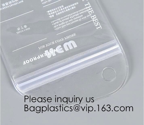 Personalized Transparent Waterproof PVC Plastic Wet Underwear k Packing Bag,Simple Design Pvc Makeup Bag Women Zip