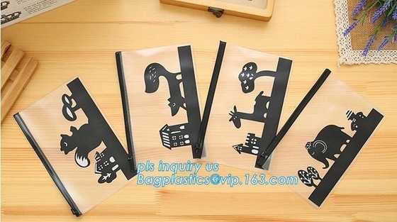 For Document or Swimwear pp plastic zip lock bag, zipper frosted PVC underwear packaging bag, slider k waterproof