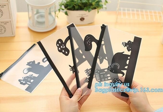 For Document or Swimwear pp plastic zip lock bag, zipper frosted PVC underwear packaging bag, slider k waterproof