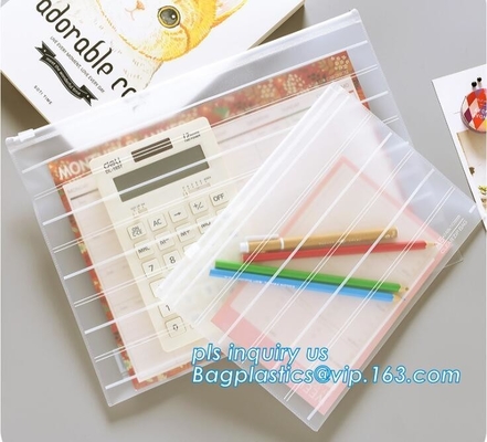 Frosted EVA cloth storage bag ladies large capacity custom foldable slider zipper plastic, Slider zipper bags plastic ba
