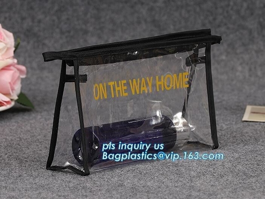 Zipper Slider Clear Pvc Bag For toothbrush bag, Stationery Ruler Set Packaging Bag with Slider, k pvc bag slider t
