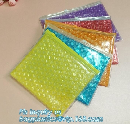 3 Side Seal Air Bubble Bag, Slider k Zipper Bubble Bag,Die Cut Slider Bubble Bag, Different Size Back Seal Air Bub