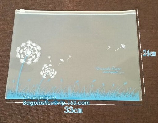 Printing PVC / EVA slider zipper plastic clear swimwear packaging bags, Nylon Zipper Packaging Custom Printed Slider Und