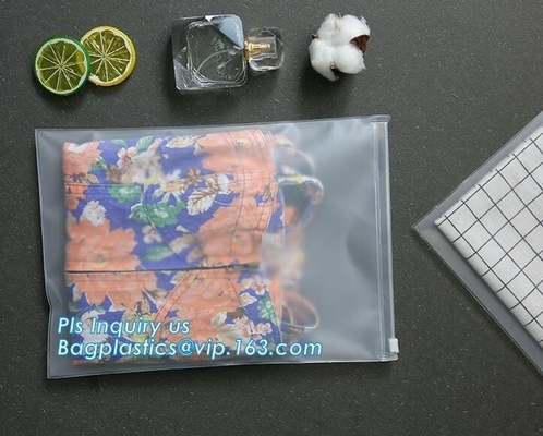 k bags for cosmetic puff automatic slider zipper bag, OEM clear PVC bag/ PVC slider bag/PVC zipper bag, Make Up Or
