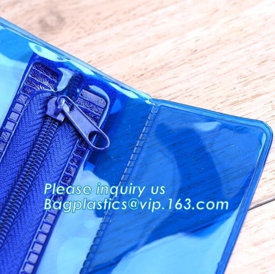 Cosmetics packaging bags With Slider Zipper Top, vinyl pvc packaging bag with slider zipper, Promotional Clear Vinyl Zip