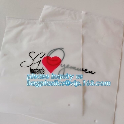 CPE Slider Top Zipper Bag For Swimwear Custom Printed Clothes Packaging Frosted Poly Bags,frosted slider zipper lock pla