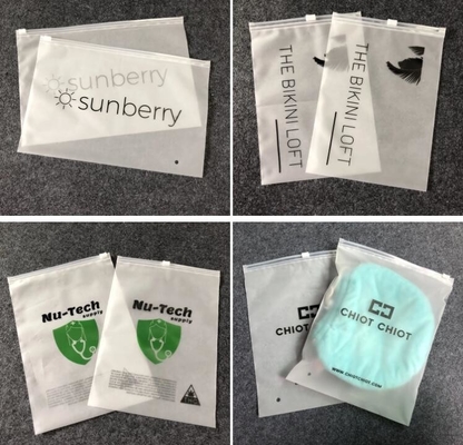 Frosted Eva Swimwear Slider Zipper Bags,Logo Printing Swimwear Bikini Slider Pvc Zip Lock Bag,Waterproof Matte PVC Slide