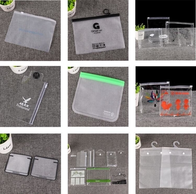 Cosmetic Waterproof Tote Plastic Clear Zip Makeup Shopping Crossbody Stationery Set Zipper Pvc Bag,Slider Zipper Bag Pla