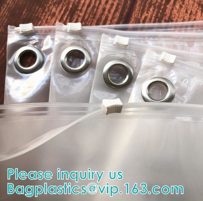 Apparel garment Makeup Slider Zip Lock Bag Frosted EVA Zipper Packaging Bag For Garment, Self Zip Lock Apparel Packaging
