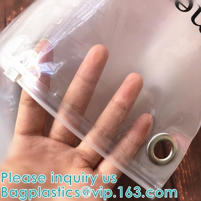 Apparel garment Makeup Slider Zip Lock Bag Frosted EVA Zipper Packaging Bag For Garment, Self Zip Lock Apparel Packaging