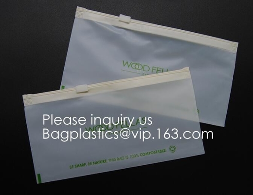 100% Biodegradable Corn Starch Bag Eco-Friendly PLA Zipper Pouch,Biodegradable, Recyclable, Waterproof, Smell Proof, Col