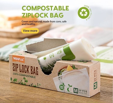 PLA Organic Biodegradable Corn Starch Compostable SLIDER BAG, Zip, Zip Lock, Slider, Reclosable, Reusable, Resealable
