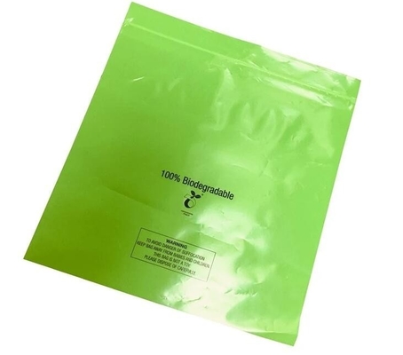 PLA Biodegradable Cornstarch Minizip Grip Bags Green Color Plastic 100% Compostable Bags, K, Zip Loc, Grip Seal