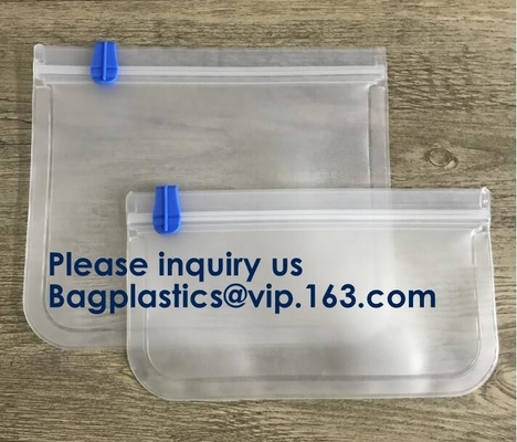 Seal Reusable PEVA Storage Bags ideal For Food Snacks, Lunch Sandwiches, Makeup,Customized Printing Peva Plastic Materia