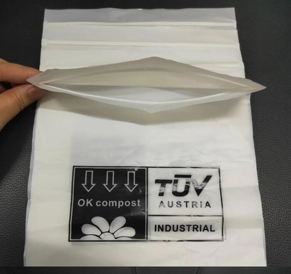 PLA Compostable Clear Poly Custom Printed Plastic K Bags, APPAREL Dress K Bag, Garment Packaging Bag, Bagease