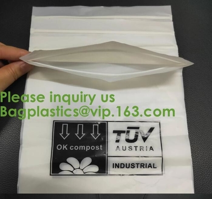PLA Compostable Clear Poly Custom Printed Plastic K Bags, APPAREL Dress K Bag, Garment Packaging Bag, Bagease