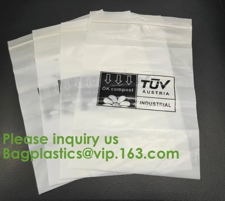 PLA Compostable Clear Poly Custom Printed Plastic K Bags, APPAREL Dress K Bag, Garment Packaging Bag, Bagease