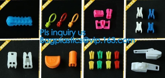 Easy Tear Transparent Plastic PE Food Bag Zipper, Plastic Colored Double Line Zipper, PE Zipper For Zipper Bag With Zipp