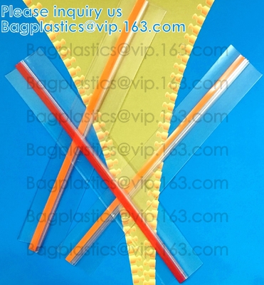 Vacuum String Horizontal Slider Flange Press Waterproof Easy Tear Zipper Slider Zip Lock, PVC EVA TPU Airproof
