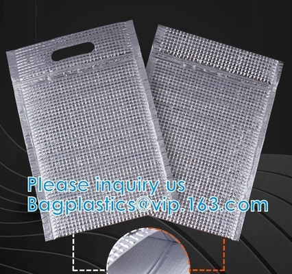 Insulated Easy Zip Lock Resealable Aluminum Sandwich Lunch Bag Reusable Thermal Snack Bento Camping Picnic Grocery Hot