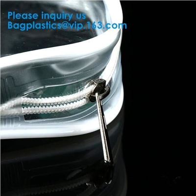 Customized Size And Thickness PVC Travel Slider Bag,Frosted Cosmetic Garment Poly k Bag Matte Plastic Bag Bagease