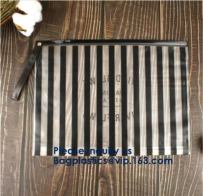 Hot Sale Waterproof Frosted Slider PVC Zipper Bags Wholesale Custom Printed Plastic Transparent k Cloth Bag