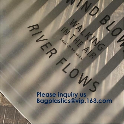 Hot Sale Waterproof Frosted Slider PVC Zipper Bags Wholesale Custom Printed Plastic Transparent k Cloth Bag