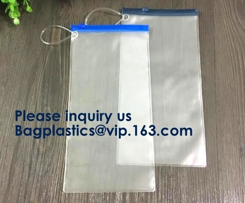 Custom Waterproof Clear PVC Slider k Bubble Cosmetic Bags,Clear PVC PP OPP PE LDPE slider bag,Vinyl Pvc k Ba